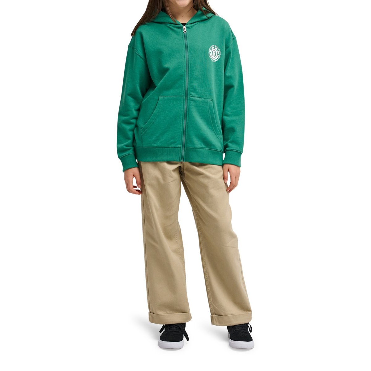 Sweat à capuche zippé SEAL BP vert fir, ELEMENT