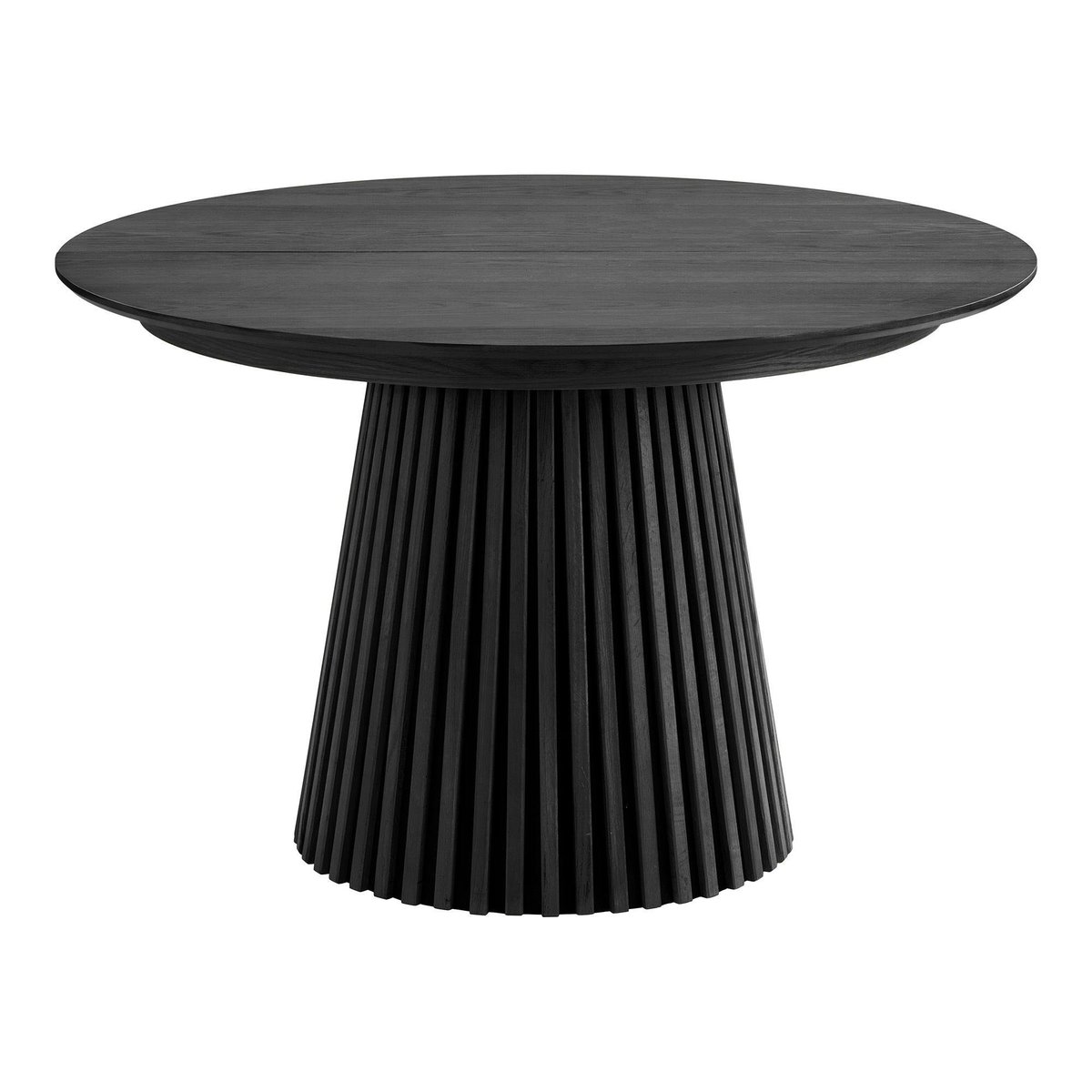 Table ronde extensible avec pied baguette AMSTERDAM chêne noir (10 places), PIER IMPORT