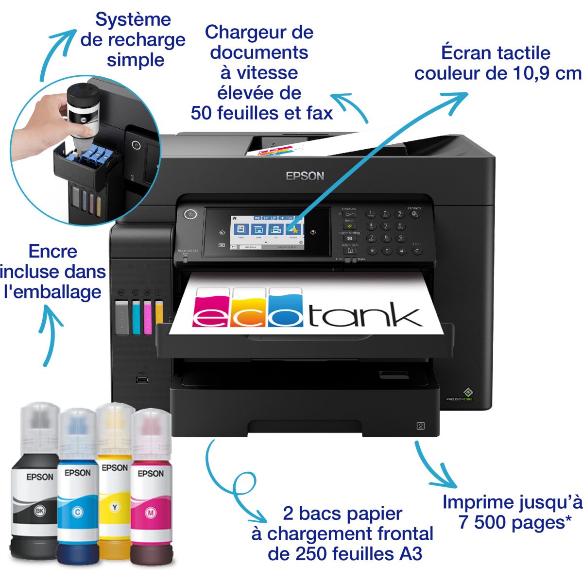 Imprimante jet d'encre EcoTank ET-16605 couleur unique, EPSON