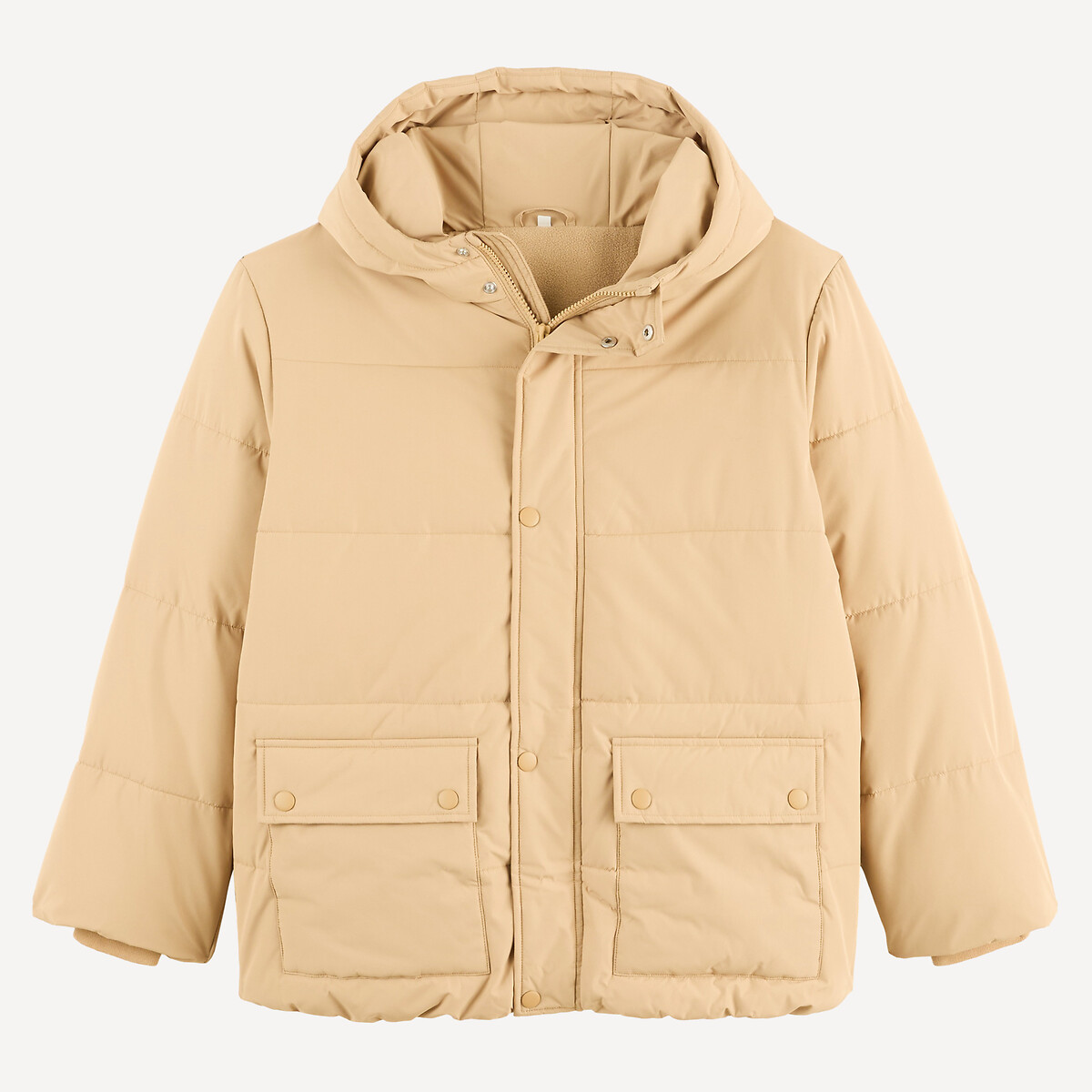 Doudoune hiver à capuche beige, LA REDOUTE COLLECTIONS