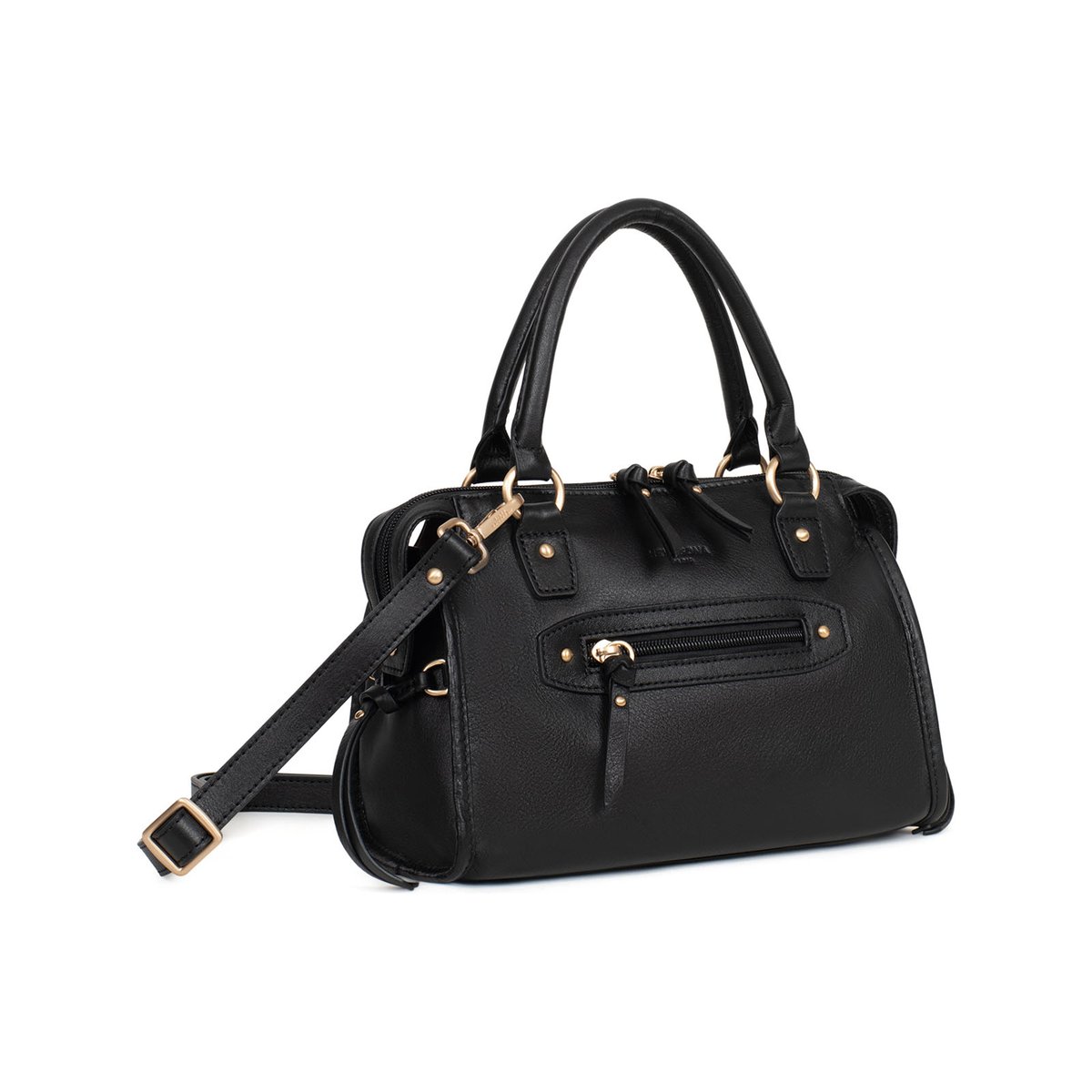 Sac porté main 2 poignées TAIMA noir, HEXAGONA