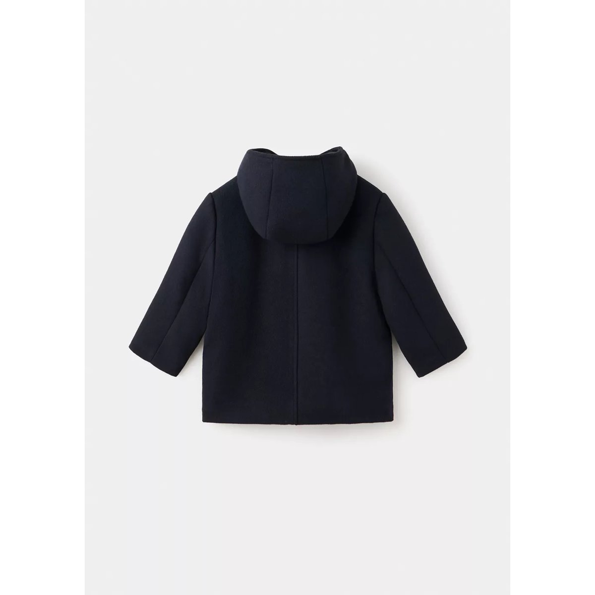 Manteau en drap de laine mélangée bleu marine, MANGO BABY