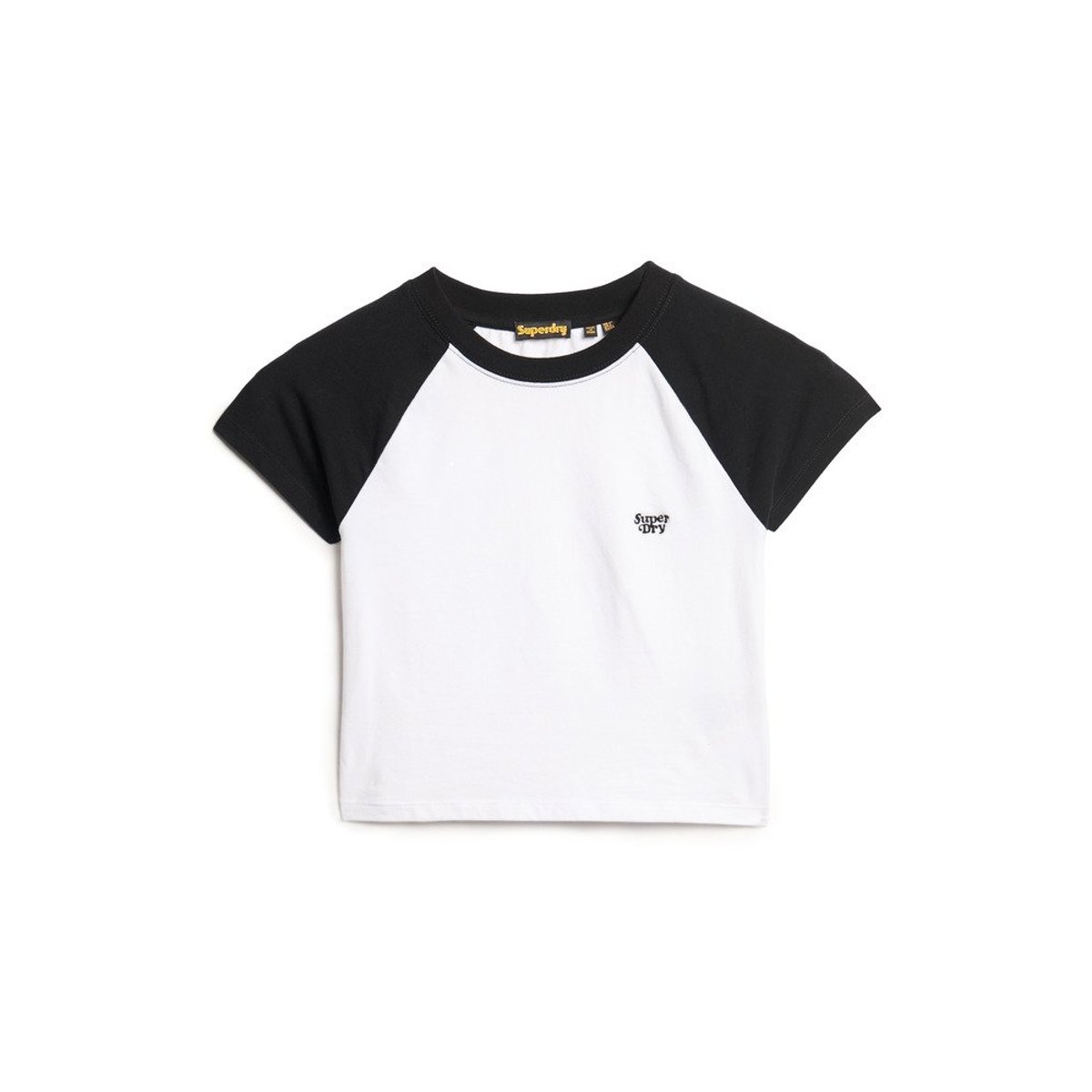 T-shirt de baseball baby court optic/noir, SUPERDRY