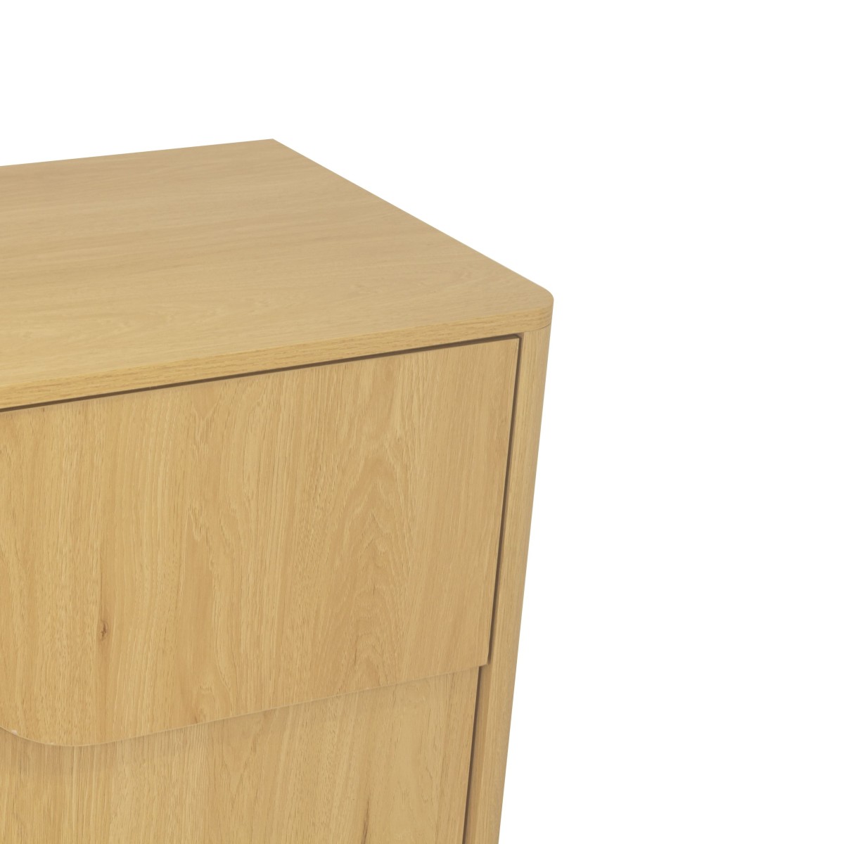 Buffet 3 portes formes arrondies OCTAVE bois clair, CALICOSY