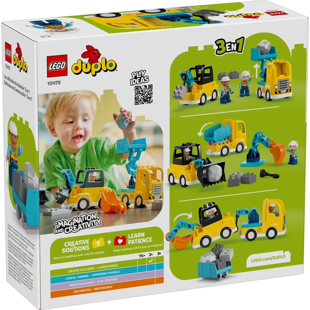 LEGO Duplo - Les véhicules de chantier 3-en-1 - 10475 multicolore, LEGO