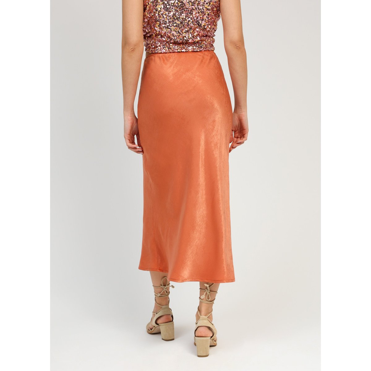 Jupe Midi GALVINE terracotta, AN'GE
