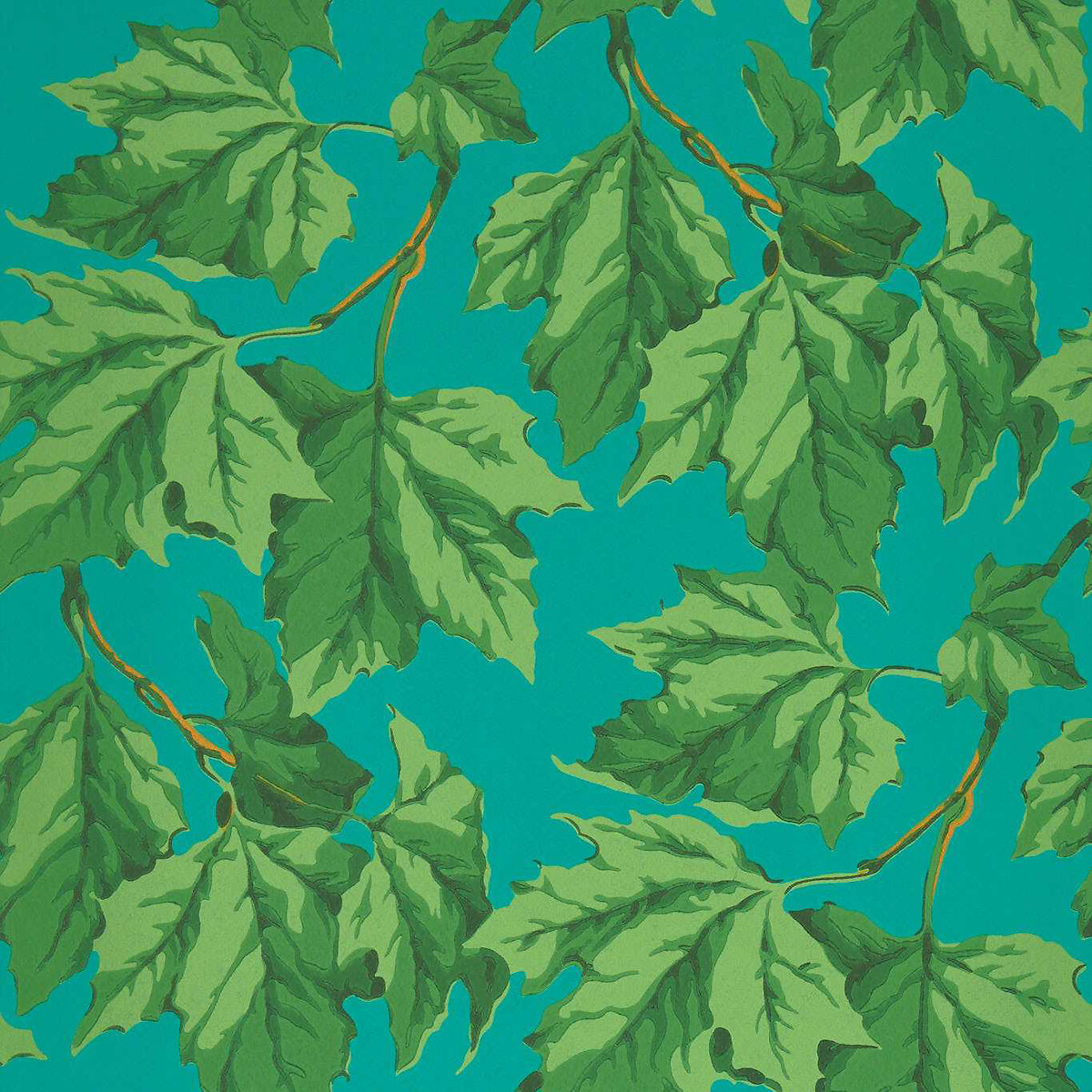 Dappled Leaf Emerald Teal Wallpaper teal, HARLEQUIN X SOPHIE ROBINSON