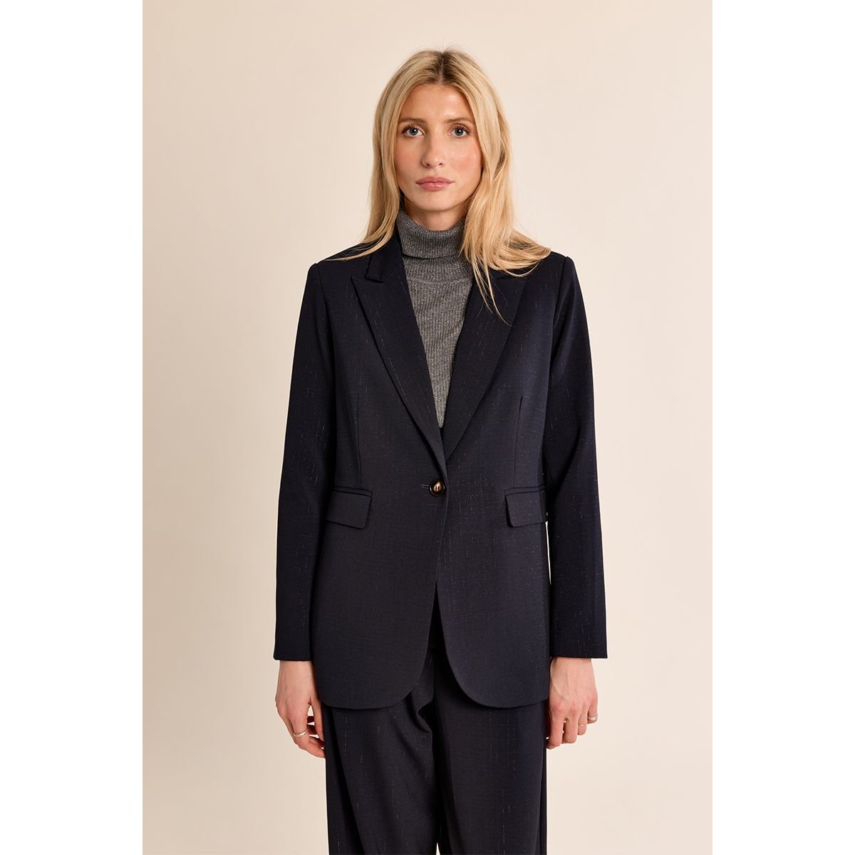 Blazer ajusté navy blue, MOLLY BRACKEN