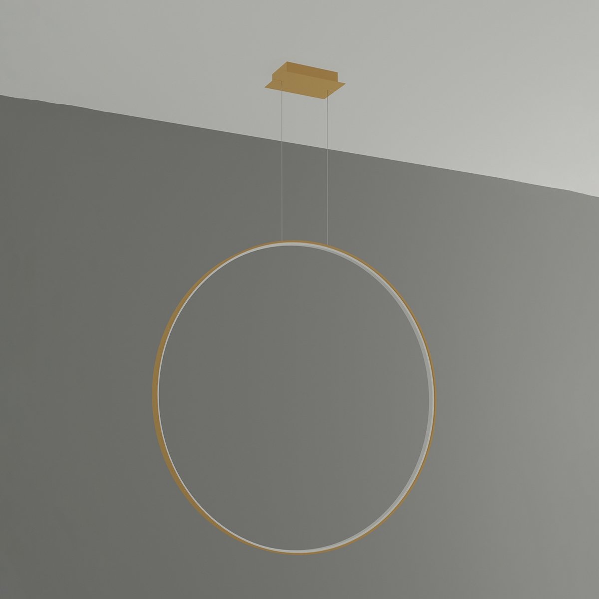 Suspension Aluminium Doré LED 1 Rio doré, EDEN