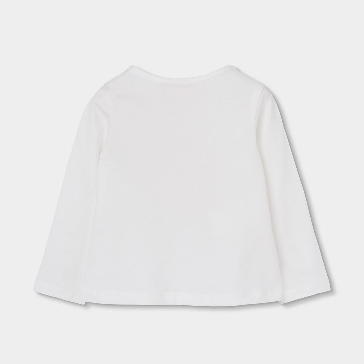T-shirt fille en maille imprimé et renard blanc, BOBOLI