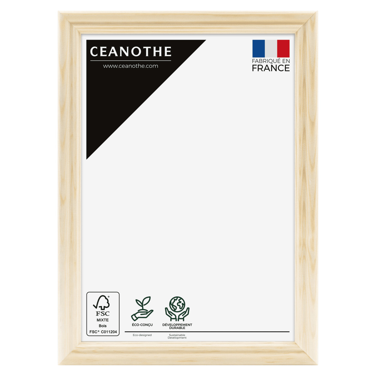 Cadre Photo En Bois Massif Fsc CIRCEE AUTHENTIC bois brut, CEANOTHE