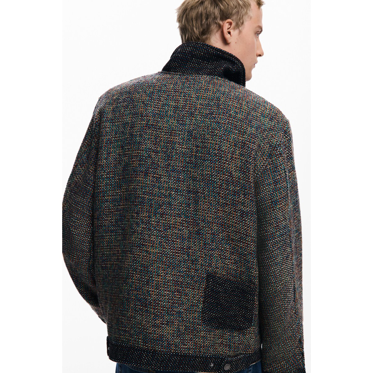 Veste à poches chinée marron, DESIGUAL