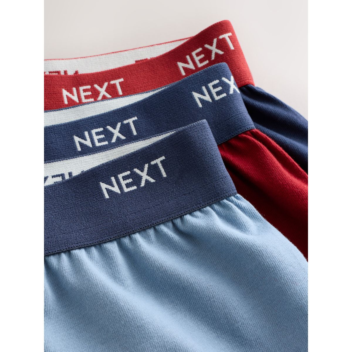 Pyjama short, lot de 3 rouge/bleu/marine, NEXT