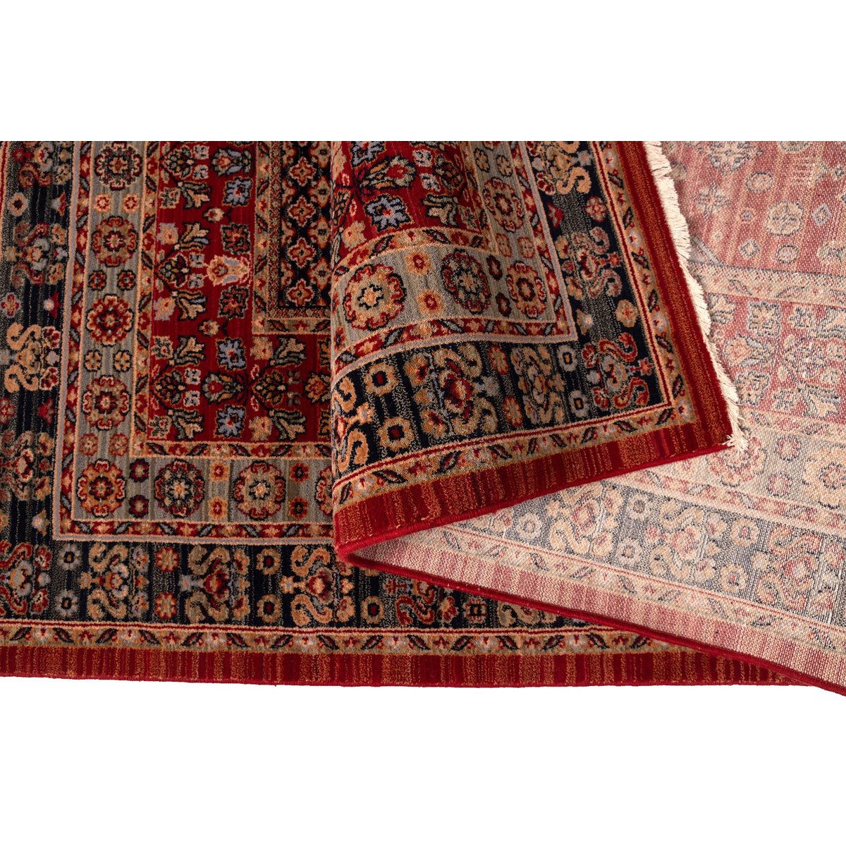 Tapis tissé au design oriental - SAHARNA rouge multicolore, THEKO