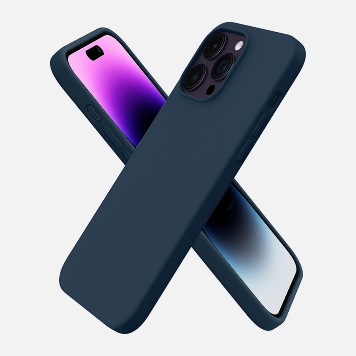 Coque iPhone 14 Pro Max antichoc + 2 vitres bleu, EVETANE