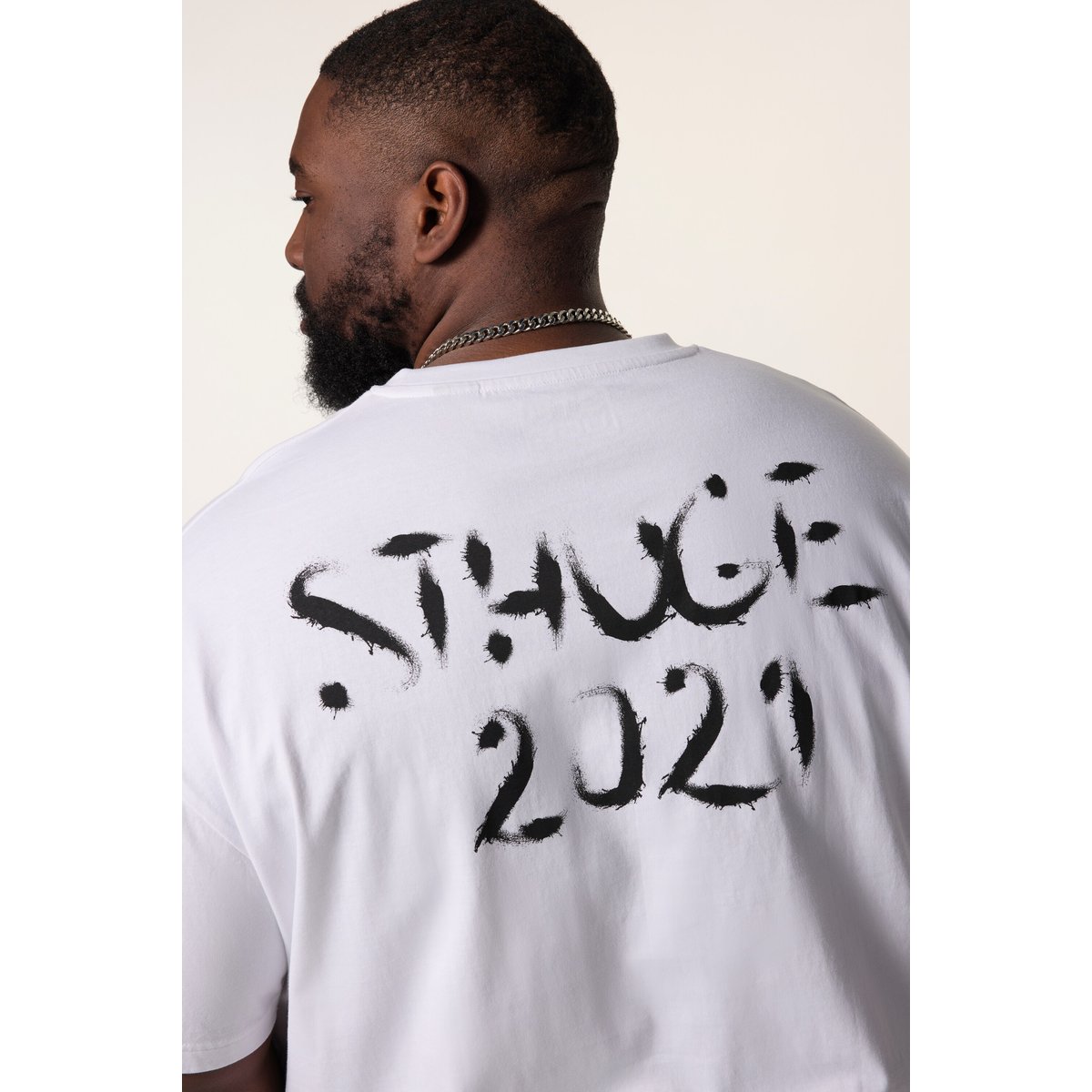T-shirt blanc cassé, STHUGE