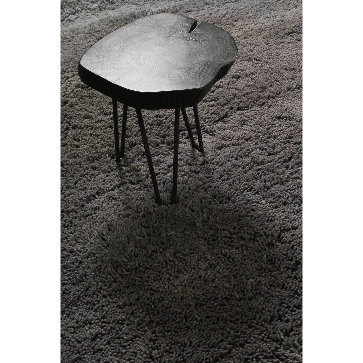 Tapis épais pure laine vierge tufté , ROSSI gris, HOMIE LIVING