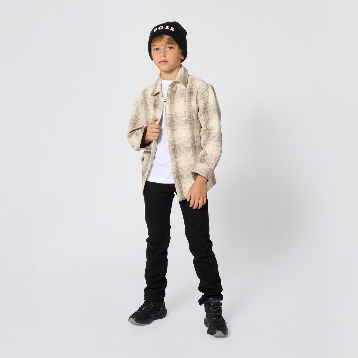 Chemise manches longues ivory, BOSS KIDSWEAR