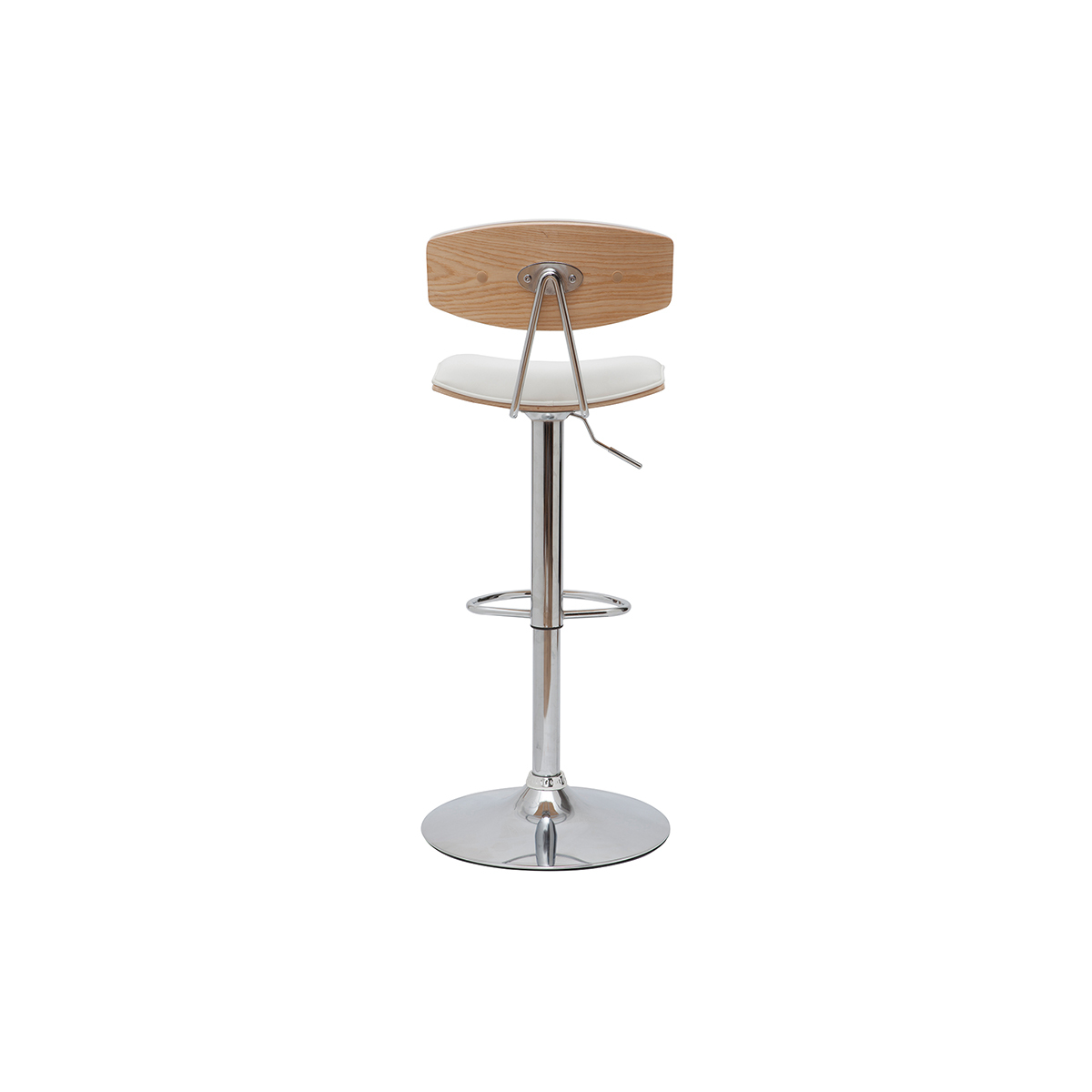 Tabourets de bar design réglables (lot de 2) VASCO blanc, MILIBOO