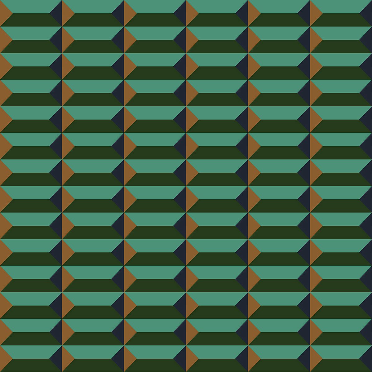 Papier peint, modernist vert, HEXOA