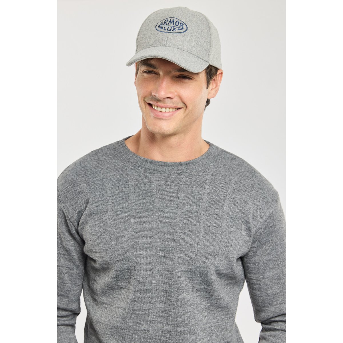 Pull col rond Bérac - laine souris, GUY DE BERAC