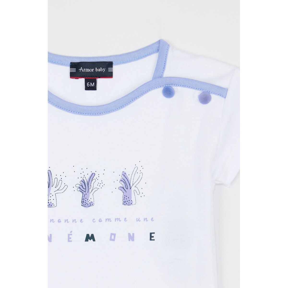T-shirt - coton léger BABY blanc, ARMOR-LUX