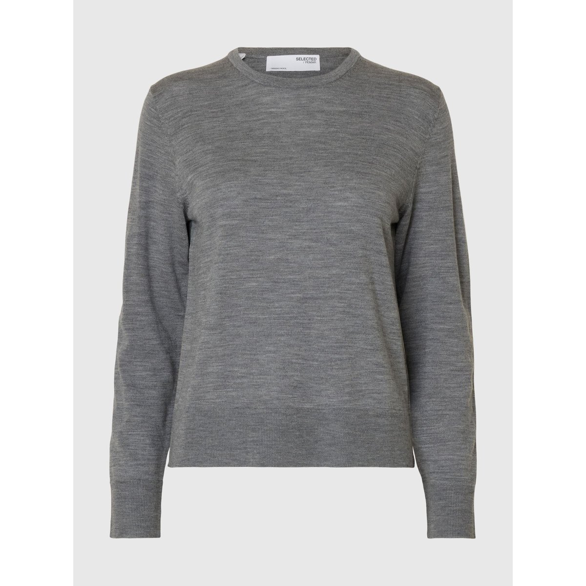 Pullover medium grey melange, SELECTED