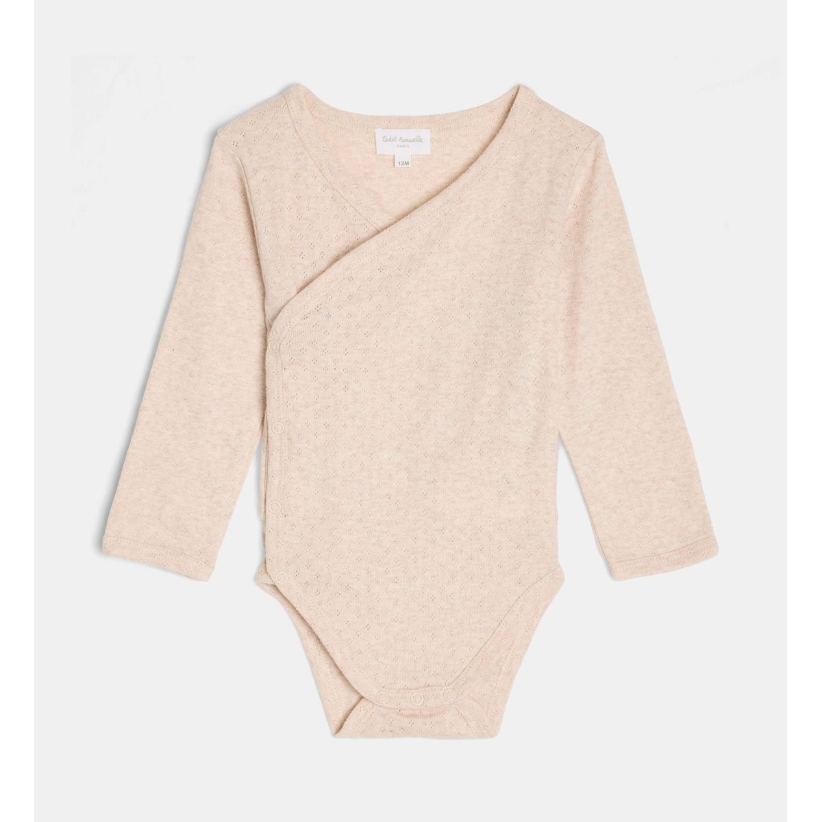 Ensemble 3 pièces tutie pointelle coton bio beige moyen, CADET ROUSSELLE