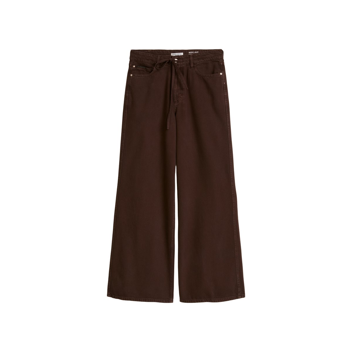 Jeans modèle Anjo large en mélange de coton organique et de lyocell dunkelbraun, MARC O’POLO DENIM