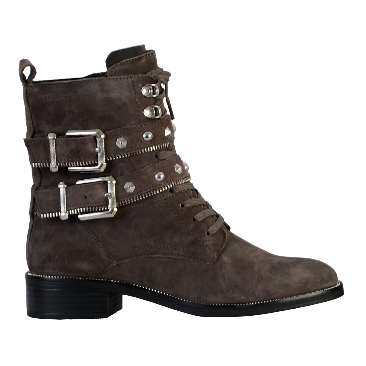 Boots Cuir Motardes gris, TAMARIS