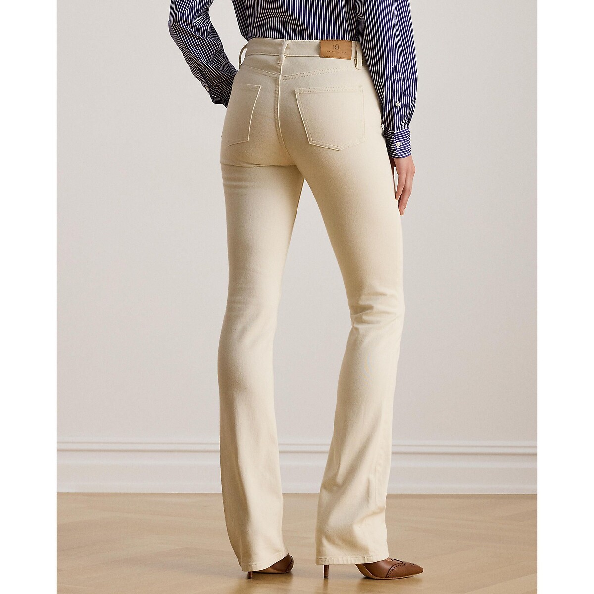 High Waist Bootcut Jeans ecru , LAUREN RALPH LAUREN