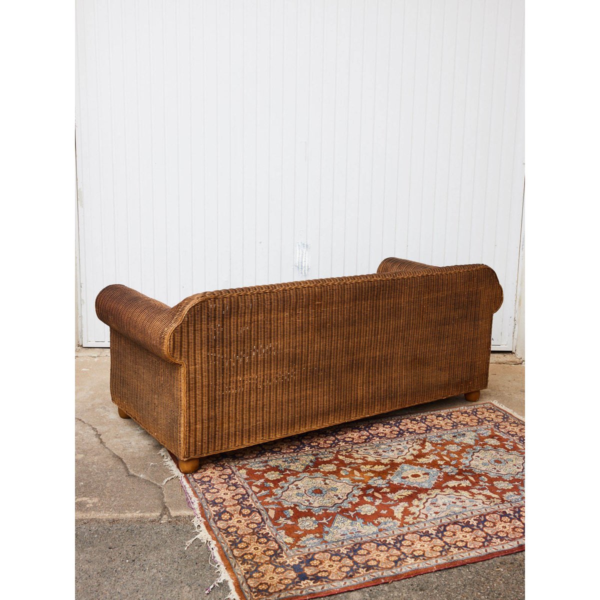 Canapé en rotin vintage Jacques N°143 - Bon état marron, DEBONGOUT