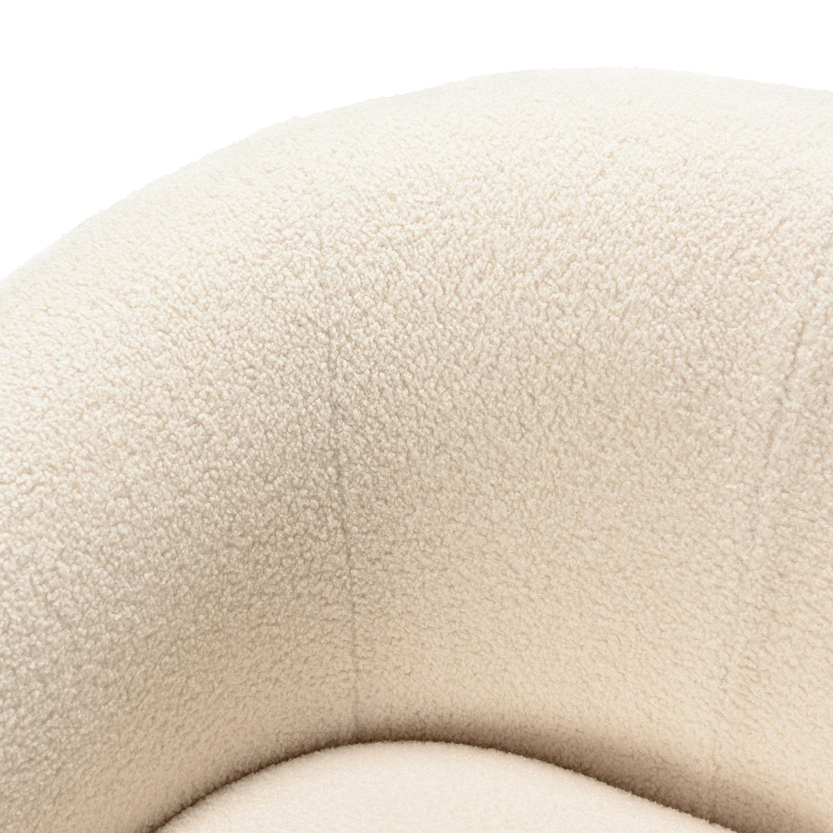 Fauteuil cosy tissu bouclette écru COLOMBUS ecru, PIER IMPORT