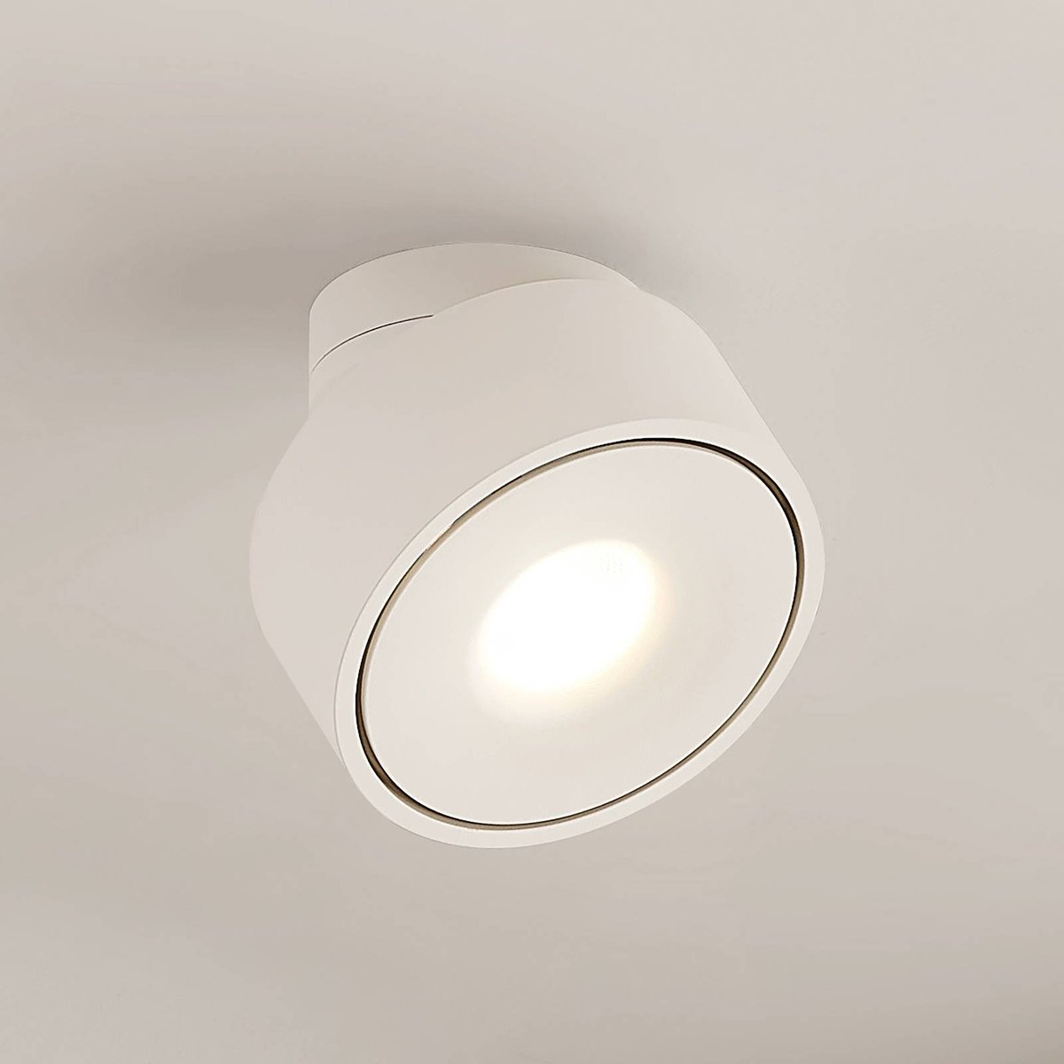 Plafonnier en aluminium moderneLED, Rotari blanc, ARCCHIO