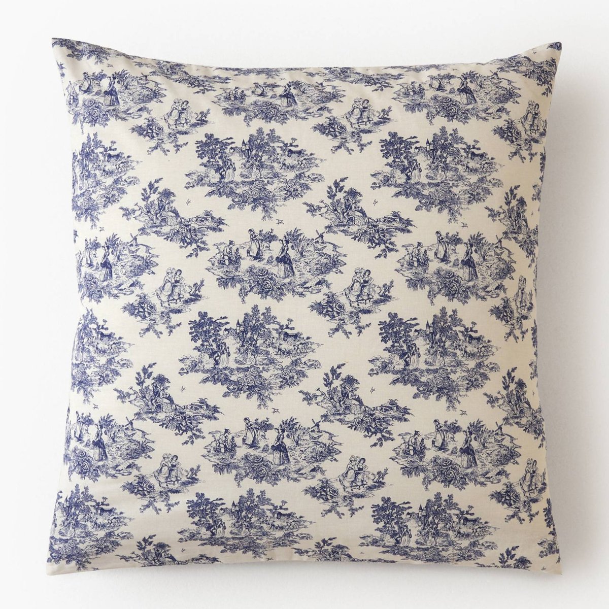 Taie oreiller imprimé, 100% coton bio GOTS ombre bleue, MONOPRIX