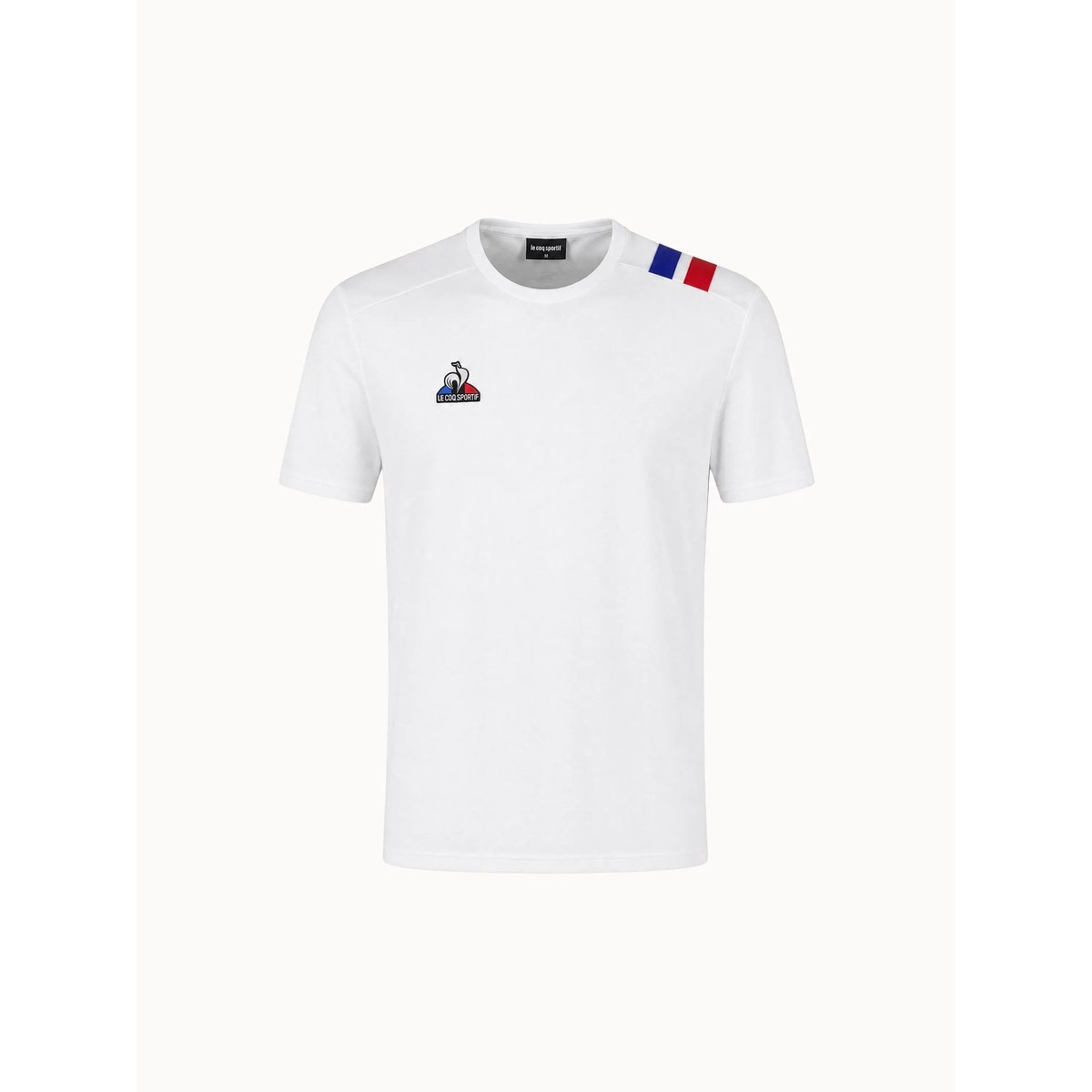 T-shirt avec détails tricolores Teamsport new optical white, LE COQ SPORTIF