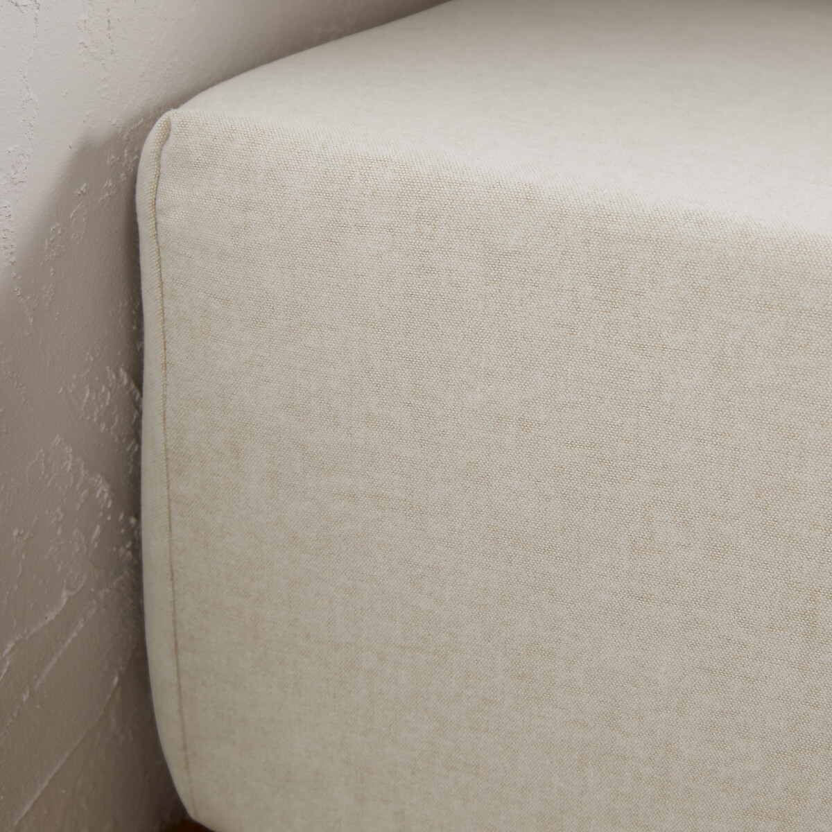Spannbettlaken Clara für Kinder, Baumwollflanell beige meliert, LA REDOUTE INTERIEURS