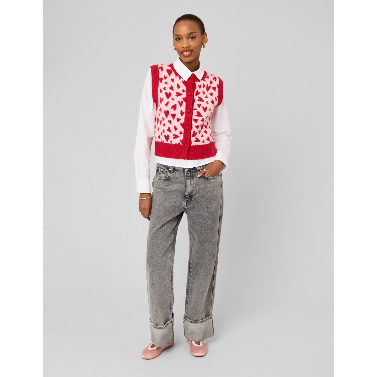 Chemise courte unie blanc, BZB