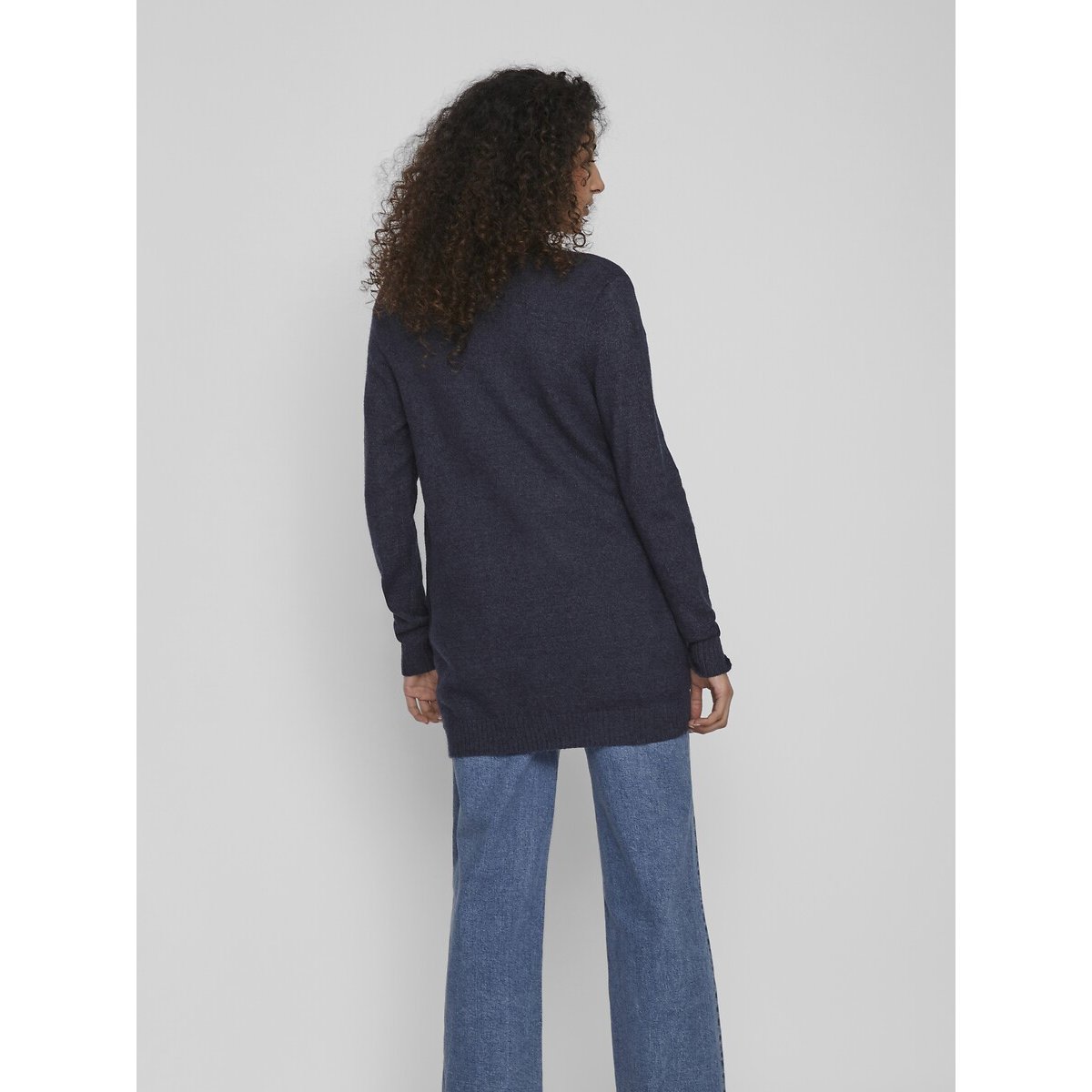 Cardigan in maglia fine blu marino, VILA