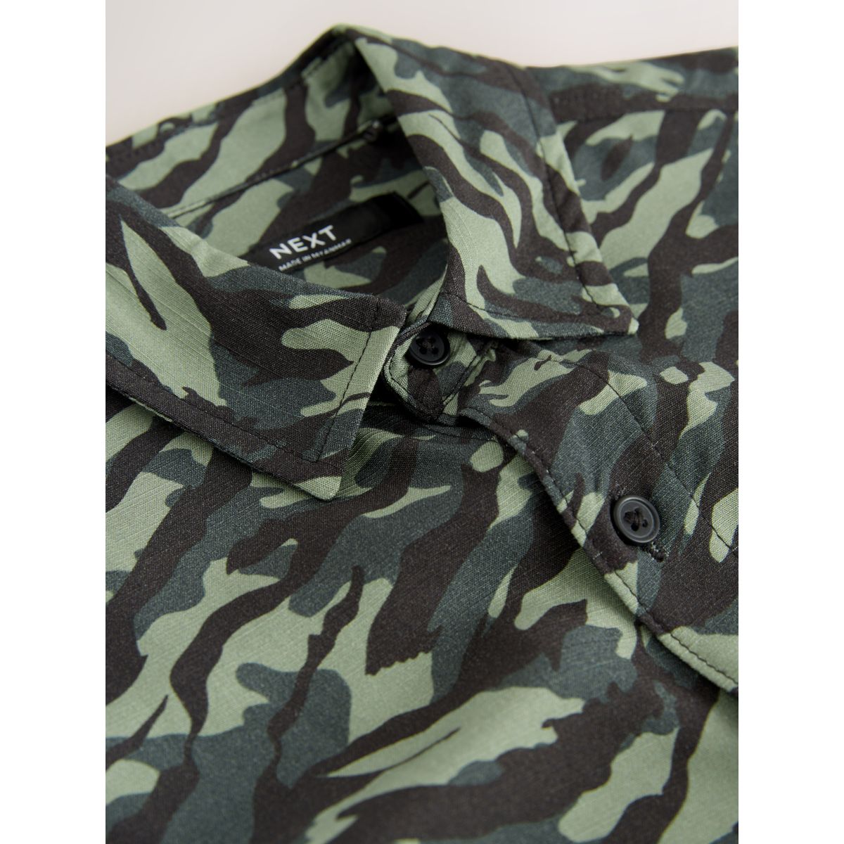 Chemise imprimée à manches courtes camouflage, NEXT