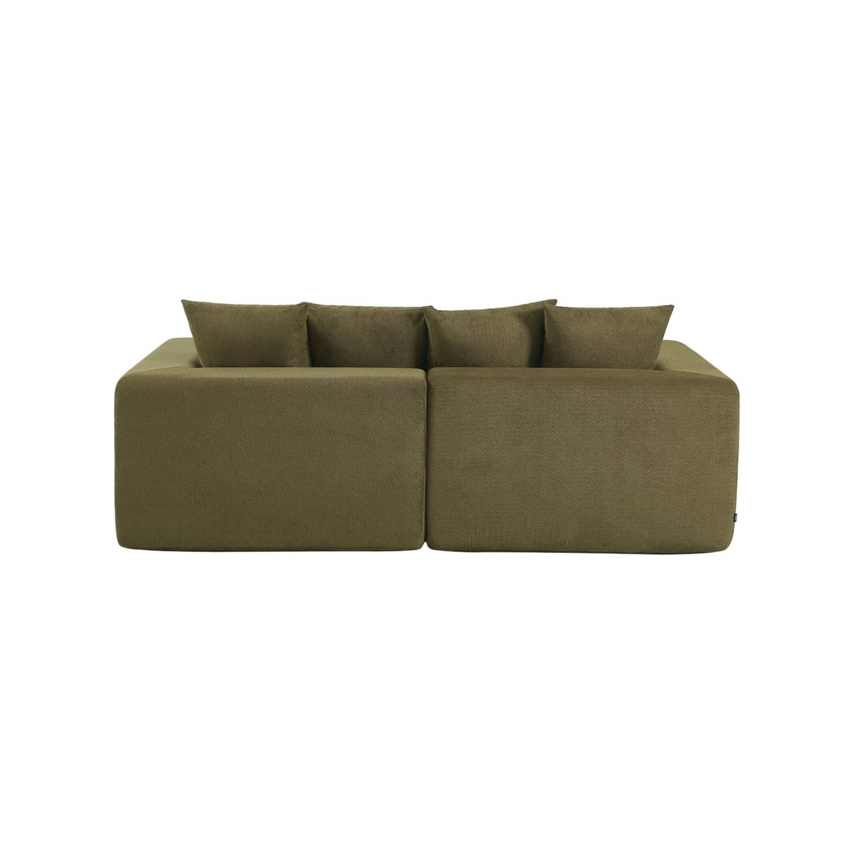 Canapé compressé modulable tissu chenille 3 places MOVI blanc, SWEEEK