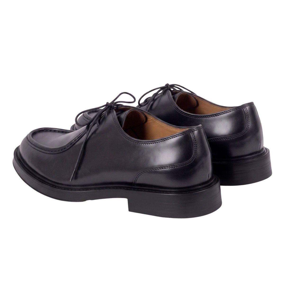 Derbies plateau Mathis cuir noir, JULES & JENN