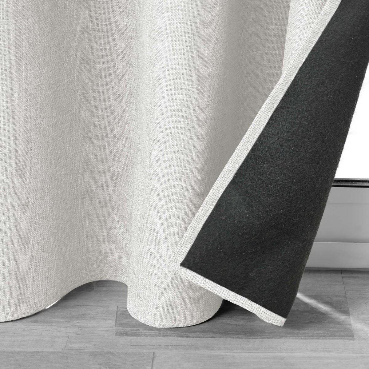 Rideau isolant doublé polaire naturel, DOUCEUR D'INTÉRIEUR