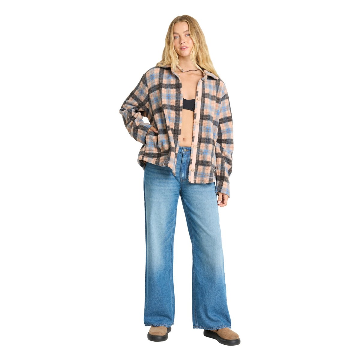 Veste en sherpa BREEZY SHACKET bleu blue bell, BILLABONG