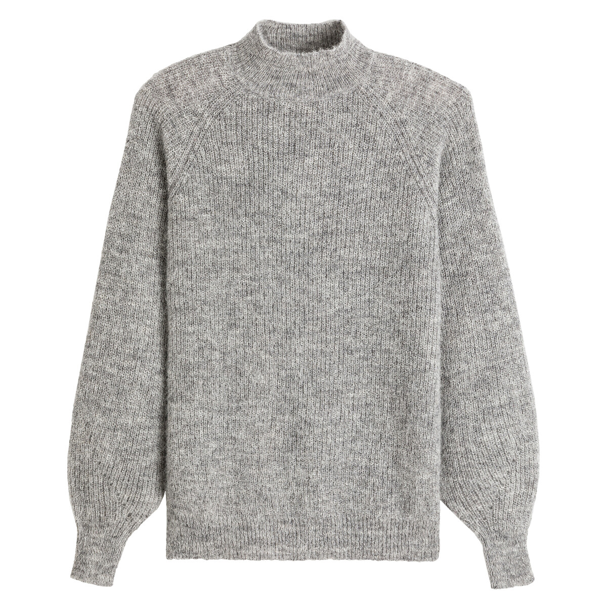 Pull col montant alpaga mélangé Signature ARISTIDE gris chiné, LA REDOUTE COLLECTIONS
