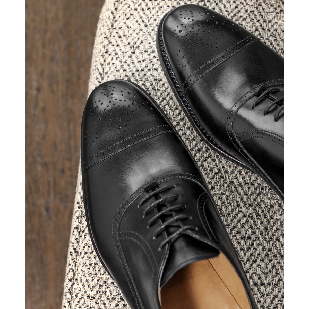 Richelieu cuir DIPLOMAT noir, FINSBURY