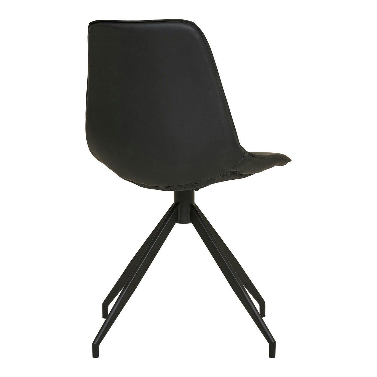 Chaise pivotante avec couture (lot de 2) AMSTERDAM noir, PIER IMPORT