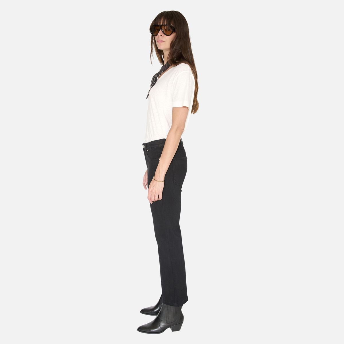 Jean THE LINDA POWER STRETCH black - rinse wash, MKT STUDIO