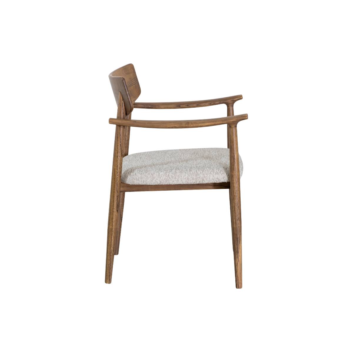 Chaise en bois d'orme et tissu CALYRA bois clair, MADE IN MEUBLES