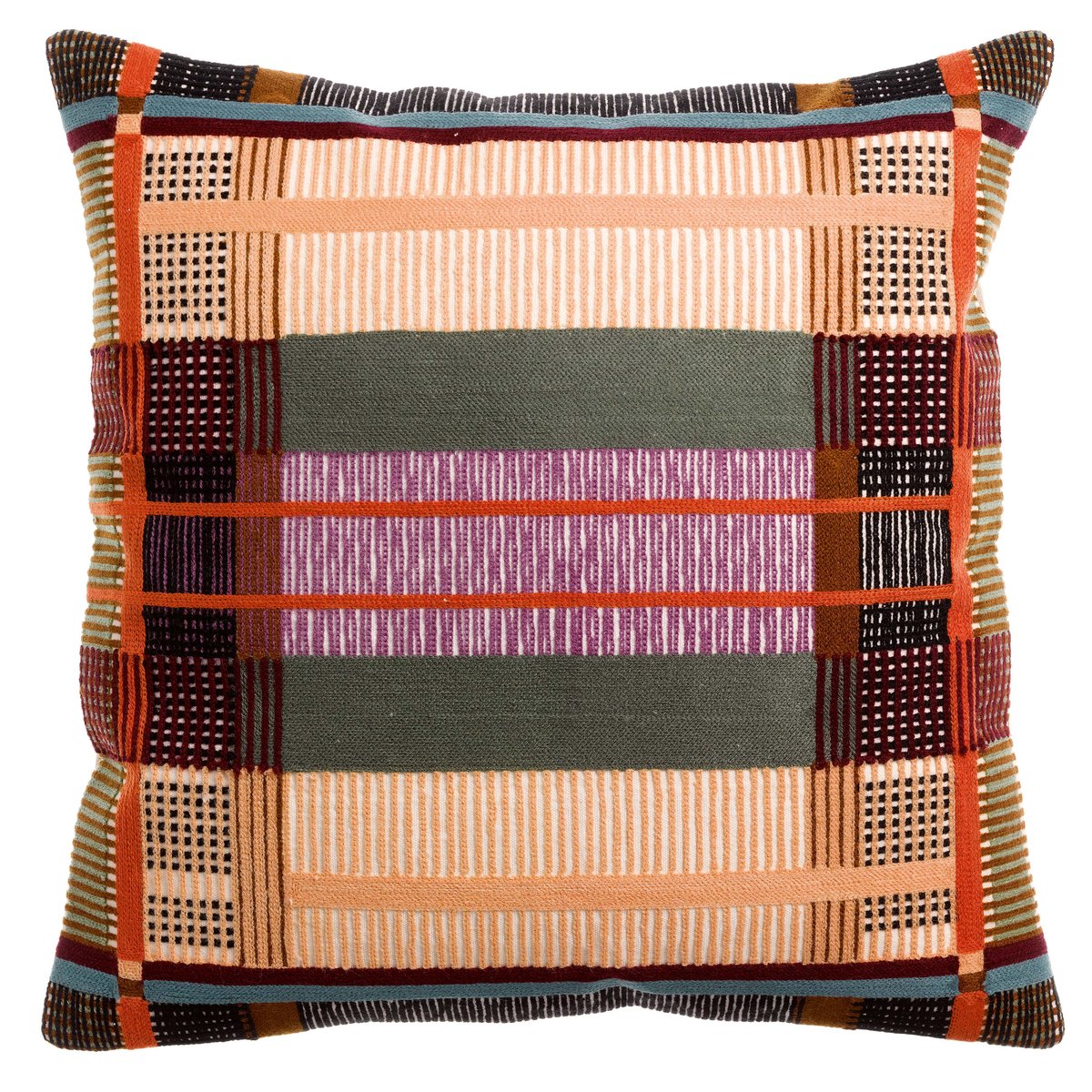 Coussin brodé Échappée Estivale multico, EDEN